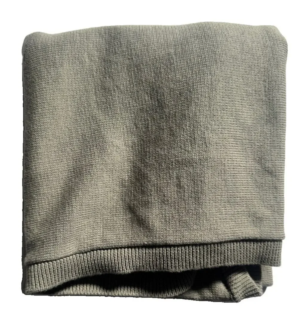 Quincy Mae Baby Knit Blanket Gray Taupe Neutral 33x33 Nursery Stroller